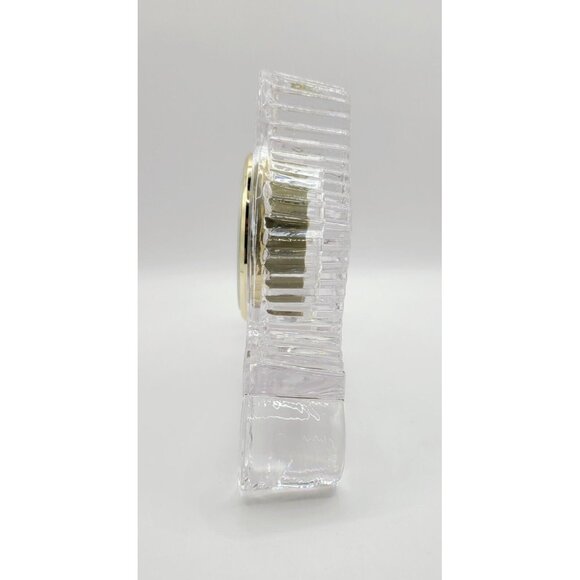 Vintage Crystal Desk Mantel Shelf Clock Quartz Untested Excellent Condition - Picture 2 of 9